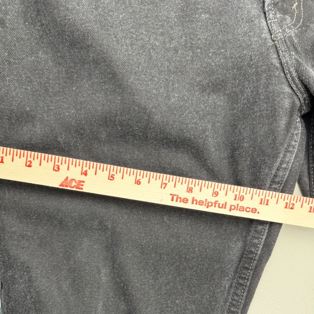 Levis 505 Regular Fit Jeans Mens 36x29 Faded Black Straight Leg Denim Pants - Picture 8 of 8